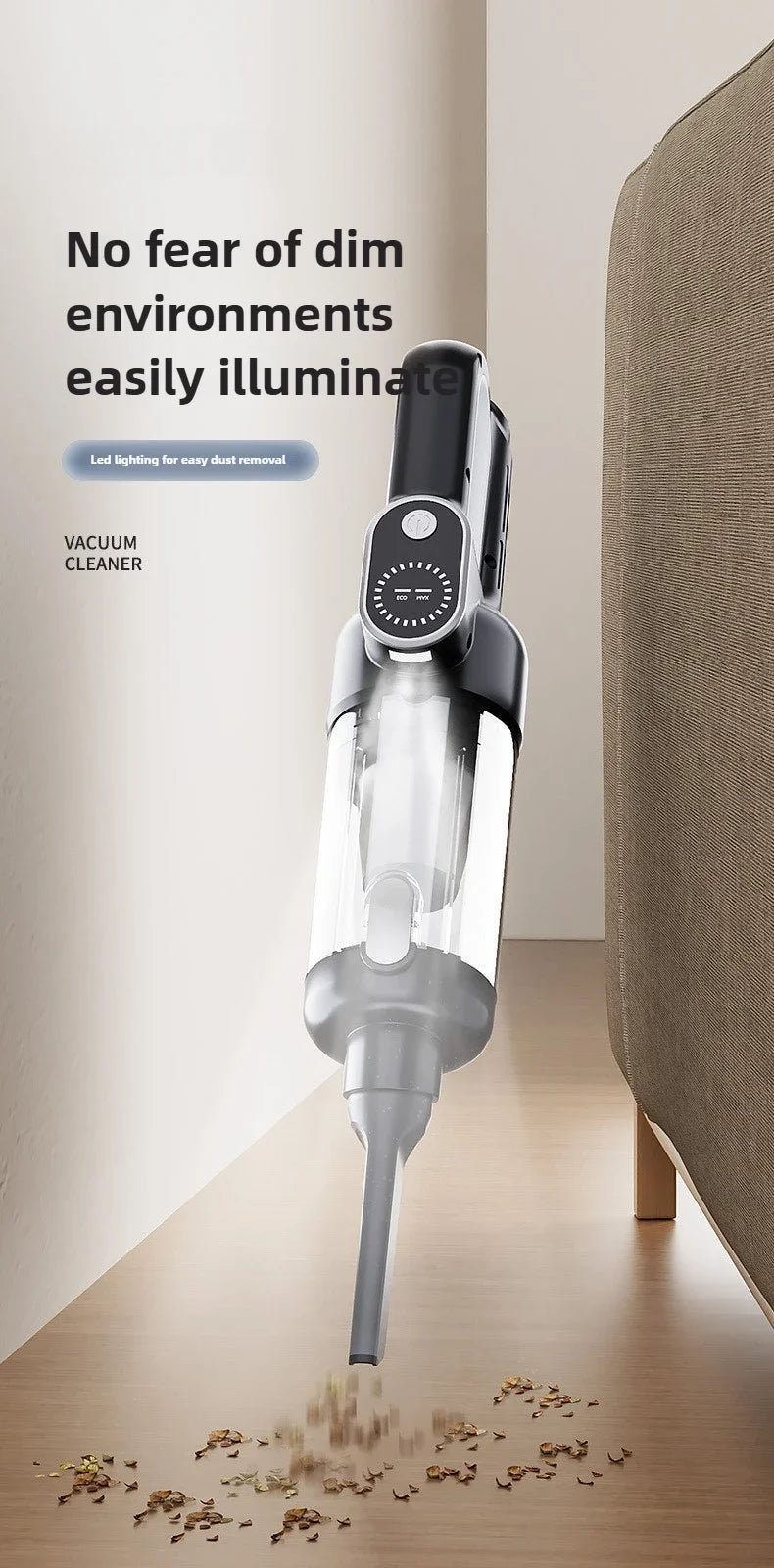 Wireless Portable Brushless Vacuum Cleaner, Multifunctional High Power Mini Handheld Vacuum & Dust Blower 2-in-1 for Household Sofa Keyboard Car Interior Cleaning