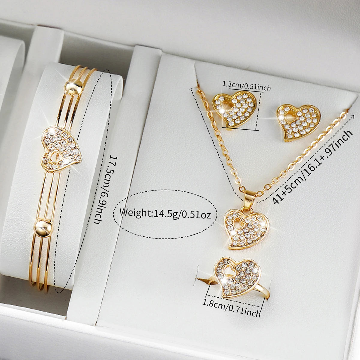 6PCS/Set Fashion Women's Quartz Watch Stainless Steel Band Wrist Watches Diamond Jewelry Set(Without Box)
