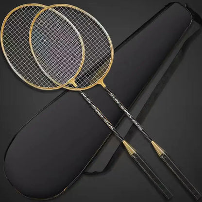 2pcs Badminton Rackets Professional with Carrying Bag Set Indoor Outdoor Sports Accessory Badminton Beginner Equipment