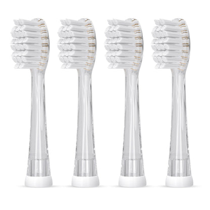 Seago Replacement Brush Heads for SG-2139, SG-513, and SG-977 Electric Toothbrush - Soft Bristles, Pack of 4 (Model H923)