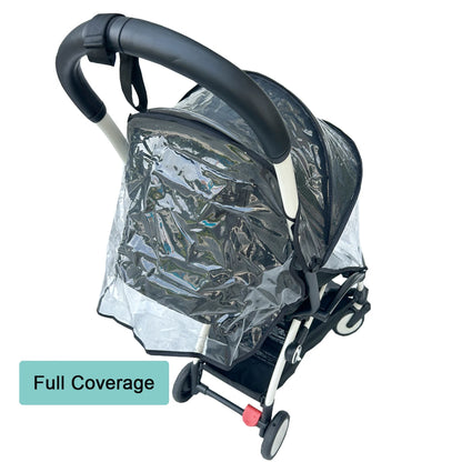 Stroller Rain Cover for Babyzen YOYO/YOYO+/YOYO2 & Stokke YOYO3 - Transparent EVA Weather Protection for Rain, Wind, Snow & Dust