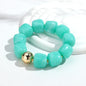 Acrylic Square Beads Elastic Bracelets for Women Boho Irregular Stone Shape Beaded Handmade Bracelet Bangle Retro Jewelry Gifts
