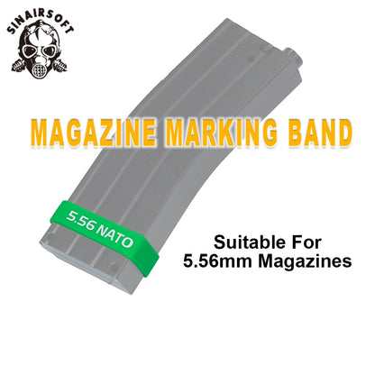 6pcs/Pack Tactical Magazine Marking Band Airsoft Rifle Elastic Mag Rubber Ring For 5.56 Nato Airsoft Rifle Hunting
