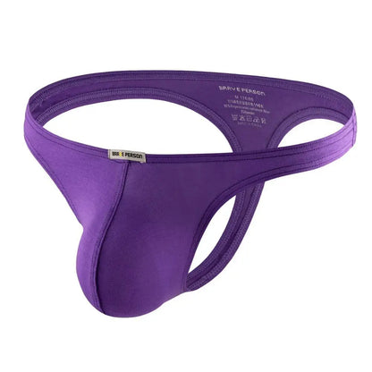 BRAVE PERSON Men Underwear Thongs Sexy Low Rise Solid Briefs T-back Modal Breathable Underpants G Strings Male Panties Thongs