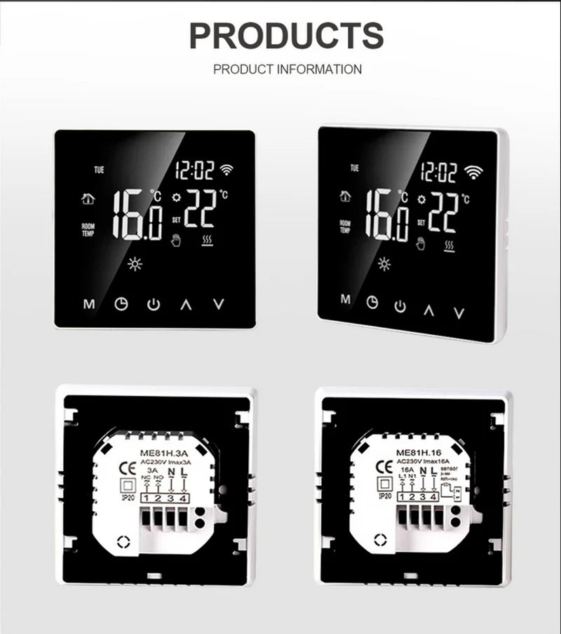 Tuya Smart Thermostat For Underfloor Heating Wifi Thermostat  Floor Heating Controller Warm Floor Temperature Controller Alexa