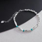 VENTFILLE 925 Sterling Silver Line Extremely Fine Bracelet for Women Love Haert Bead Korean Ins Sweet Jewelry Gift Dropshipping