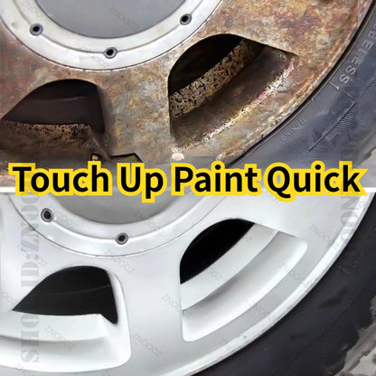450ml Silver Series Alloy Automotive Wheel Repair Spray Paint - DIY Scratch Remover, Touch Up Paint Quick Matte Bright black