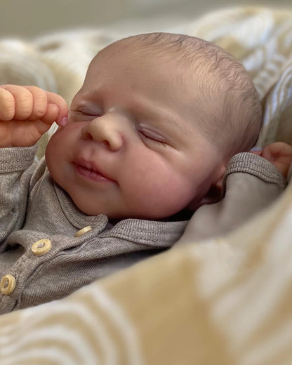 NPK 19inch Pascale Newborn Full Body Baby Reborn Doll with 3D Skin Multiple Layers Painting with Visible Veins Soft Touch Doll