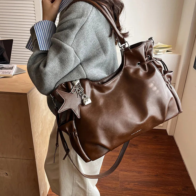 Fashionable Brand Design Tote Bag New Retro Shoulder Bag Casual Large-capacity Crossbody Bags Light Luxury High-end Women's Bags