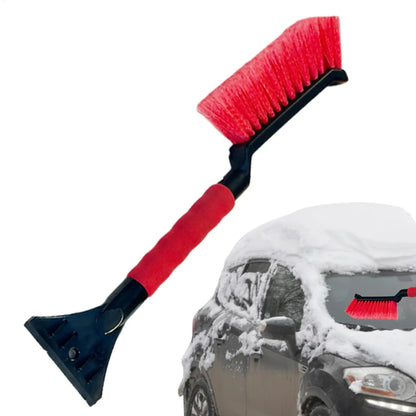 2-in-1 Ice Scraper and Snow Brush for Car - Ergonomic Foam Grip Windshield Cleaner - Efficient for SUV, Sedan & Winter Driving