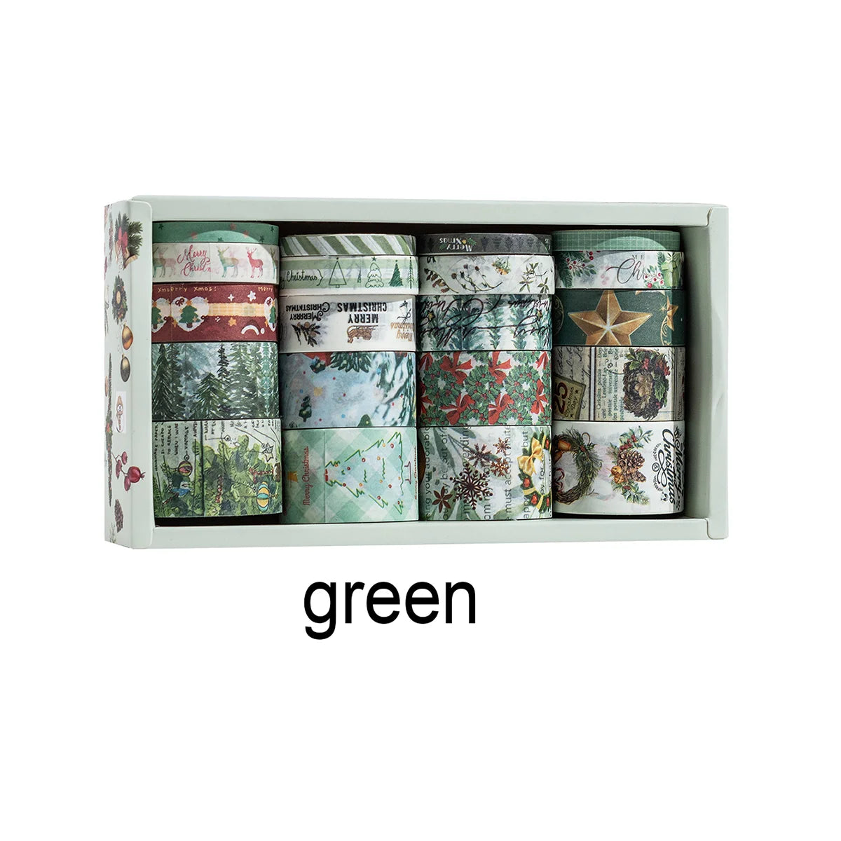 24 Rolls/Box Oil Painting Theme Washi Tape Set, Gilded Style Design Decorative Handmade DIY Decoration Materials Tape