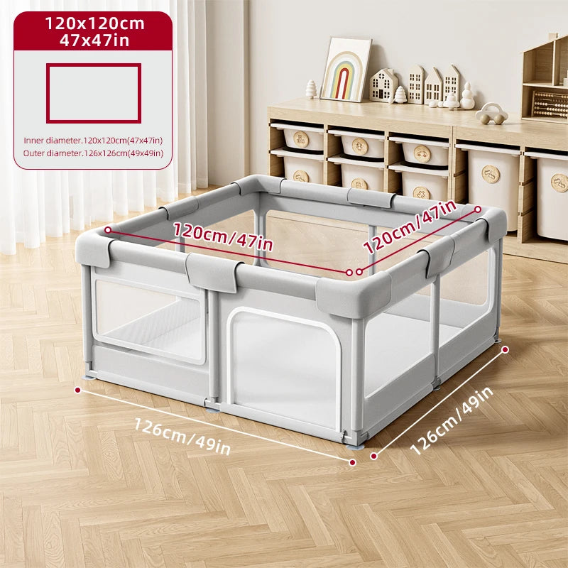 Baby Playpen - Portable Safety Play Yard  Use Foldable Design for Home Travel & Playtime Creates Secure Space for Toddlers