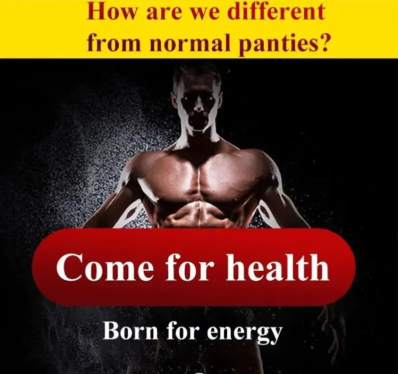 Men’s Boxer Shorts Non-Marking Mid Waist Anion Technology Comfort Underwear Breathable Massage Design Black Men’s Underpants
