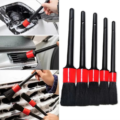 5/6Pcs Car Wash Care Interior Detailing Brush Set Cleaning Air Outlet Wheel Rims Dashboards Vents Clean Brushes Auto Accessories