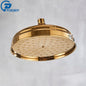 POIQIHY Brass Golden Rainfall Shower Head Shower Faucet Head Bathroom Replace Rain Showerhead Antique Brass Showerhead Accessory