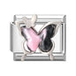 Zircon Pearl Heart Bow Candy Flower Butterfly Italian Charm Links Fit 9mm Stainless Steel Bracelet Personalized DIY Making Gifts