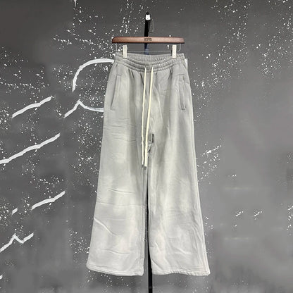 IEFB Washed Male Set Sweatshirt Sweatpants Splash-ink White Spray Dye Velvet Hoodies Autumn Spring New Trendy Male Wear 9W125