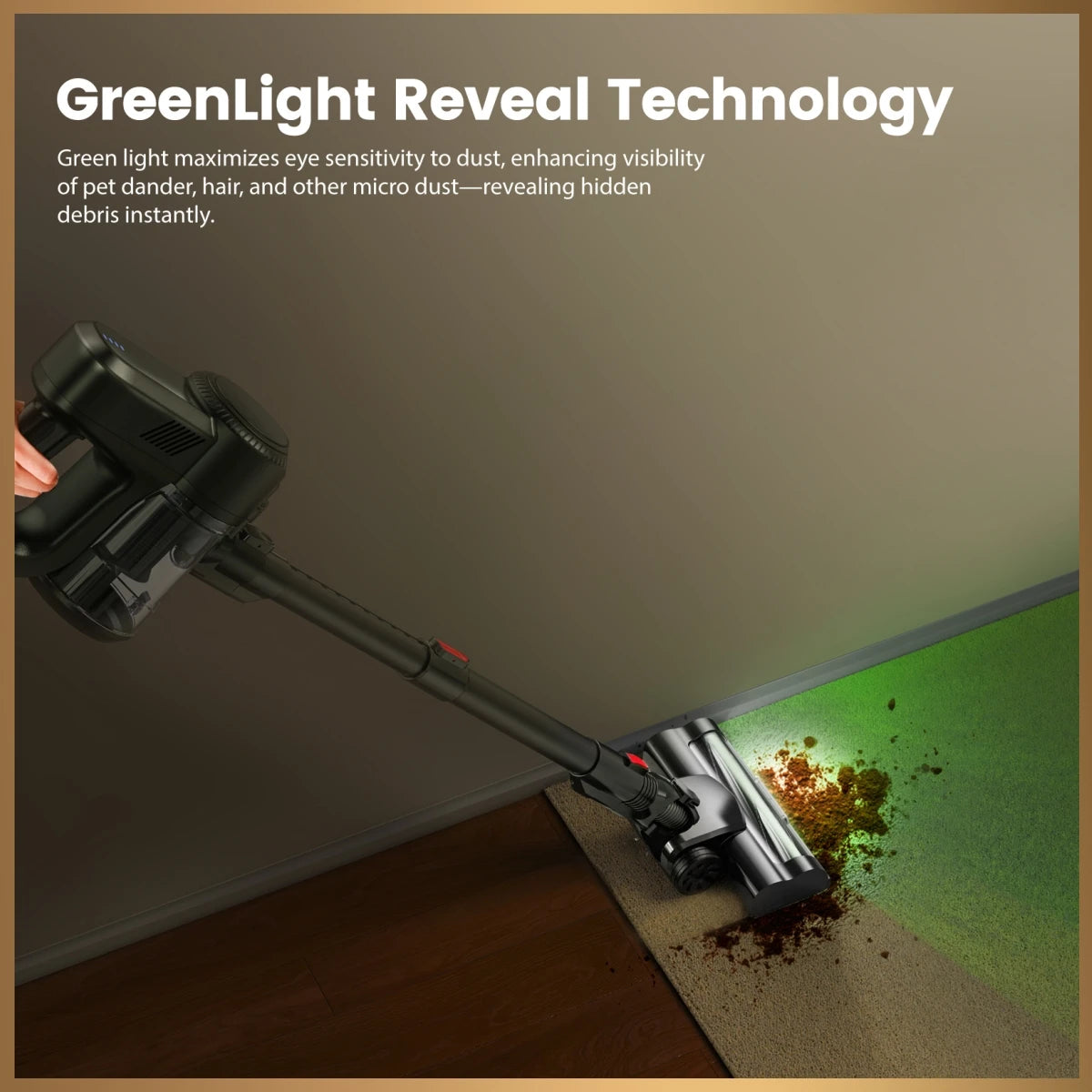 LAMZIEN V8 Cordless Vacuum Cleaner, 45000PA/40Min Runtime, Efficient HEPA Filtration, New Brushless Motor, Self-Standing, Vacuum Cleaners for Home/Pet Hair/Carpets/Floors
