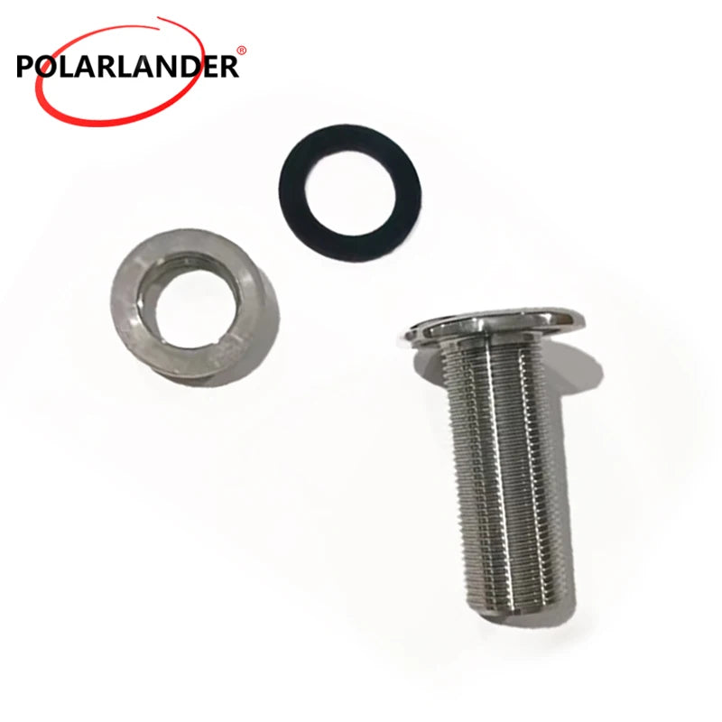 Marine Thru Hull Water Drain Boat Hardware Fitting Accessories 3/4" Hose Barb Silver 1 Pc Water Outlet Stainless Steel 26.5mm