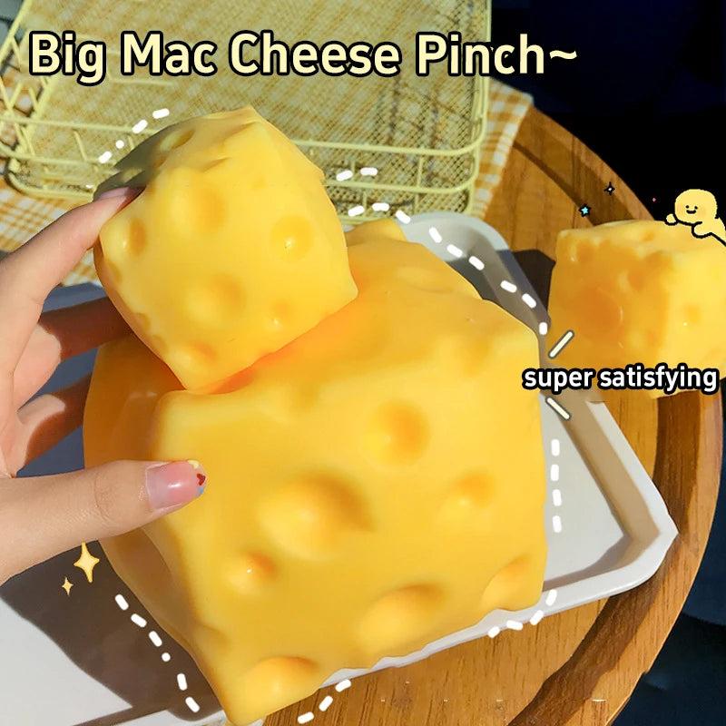 5CM Cheese Squeeze Toy Extra Large Size Cheese Squishy Fidget Toys Slow Rebound Shapeable Venting Ball for Adults Gifts 2026 New