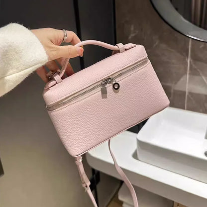 Premium Sense of Niche Lychee Grain Shoulder Bag Simple Fashion Lunch Box Women's Bag Exquisite Mini Handheld Crossbody Bags