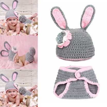 Newborn Photography Props New Born Baby Crochet Knit Costume Accessories Infant Photo Shoot Clothes Newborn Shooting