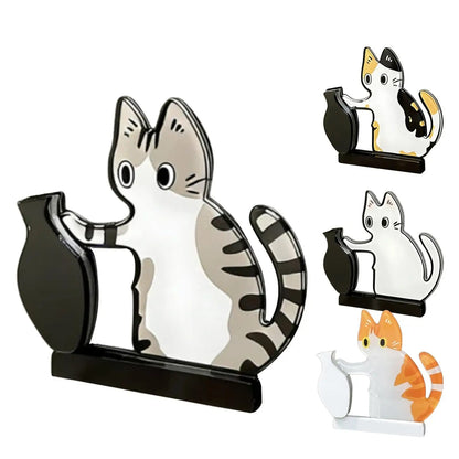 Cat Whisker Memorial Keepsake Acrylic Cute Wide Opening Cat Whisker Keepsake Vases for Refrigerators Washing Machines Bedroom