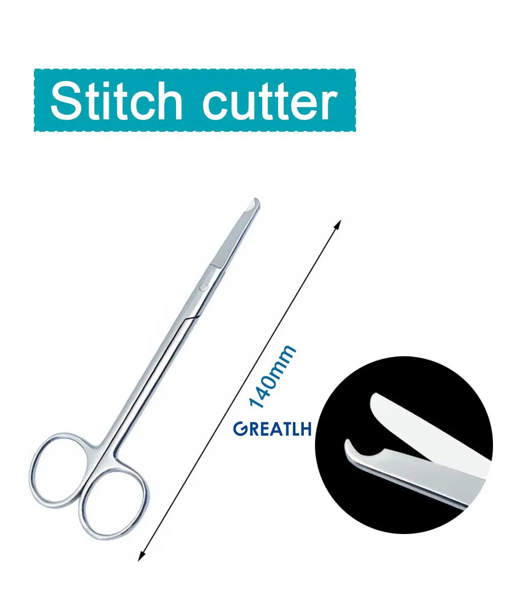 Stainless Steel Remove Suture Scissors Nurse Scissors Stitch Scissors Medical Surgical Tool Straight/Curved 1pcs