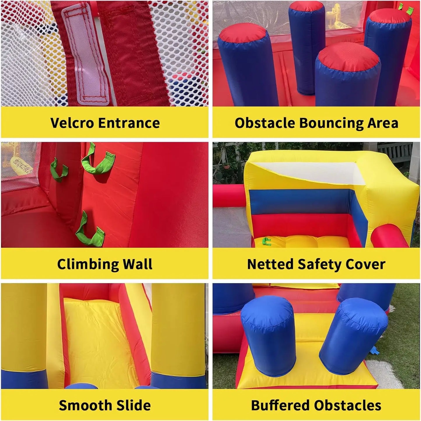 KF Bounce House with Slide Commercial Bouncy Castle for Age 8-12 Inflatable Bounce House with Blower for Outdoor Party
