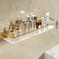 Punch-free Luxury Bathroom Shelf Shelves Wall Mounted Shampoo Cosmetic Storage Rack For Kitchen Holder Square Acrylic Organizer