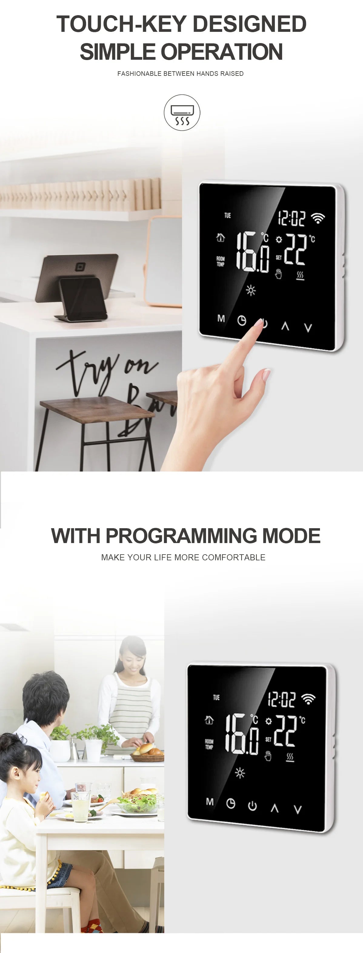 Tuya Smart Thermostat For Underfloor Heating Wifi Thermostat  Floor Heating Controller Warm Floor Temperature Controller Alexa