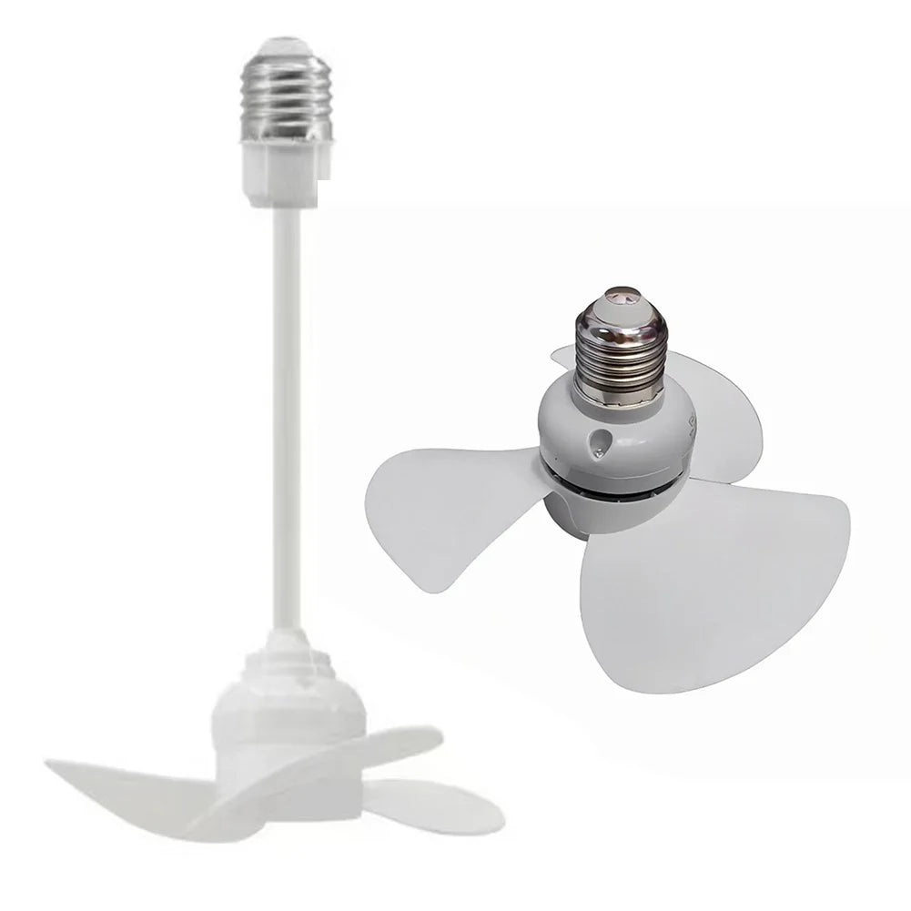 Indoor Ceiling Fan With E27 Screw Base Brushless Motor Providing Quiet Efficient Air Movement Lamp Socket Fan 14CM Compact Size