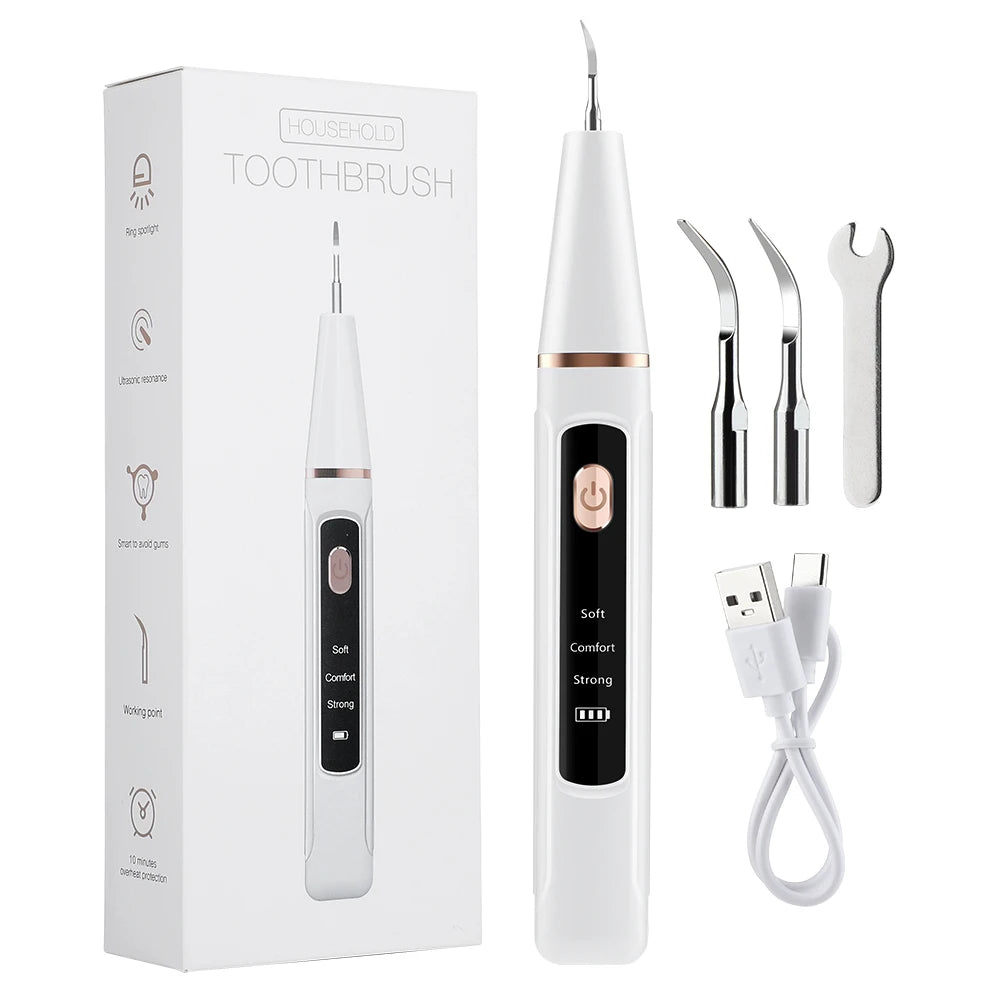 Dental Scaler For Teeth Tartar Remover Electric Teeth Cleaner Tooth Calculus Plaque Remover LED Ultrasonic Dental Stone Removal