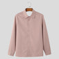 INCERUN Fashion New Men's Tops Backless Bow Design Shirt Sexy Casual Male Solid Comfortable Long Sleeved Lapel Blouse S-5XL 2025