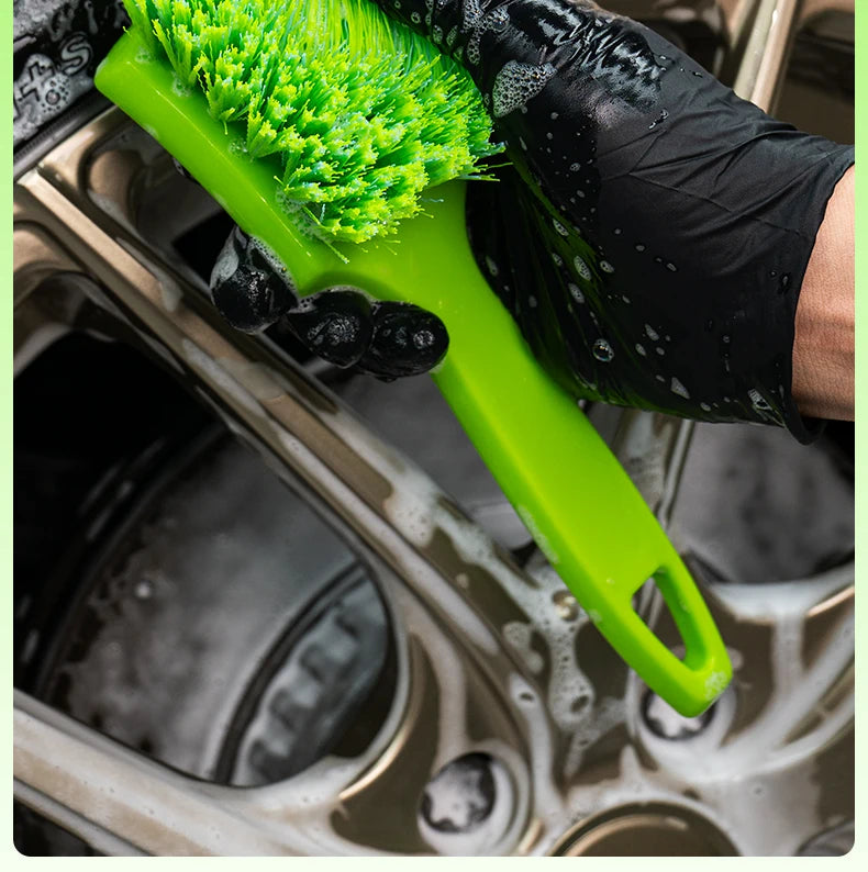 MAGIC GEM Tire Brushes for Cleaning Tires, Durable Car Wash Brush, Stiff Tire Scrub Brush for Car Detailing & Rubber Tire