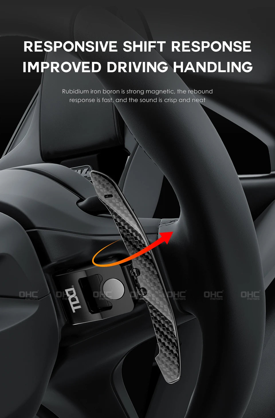 Carbon Fiber Magnetic Paddle Shifter For Mercedes-Benz Smart 451 / 453