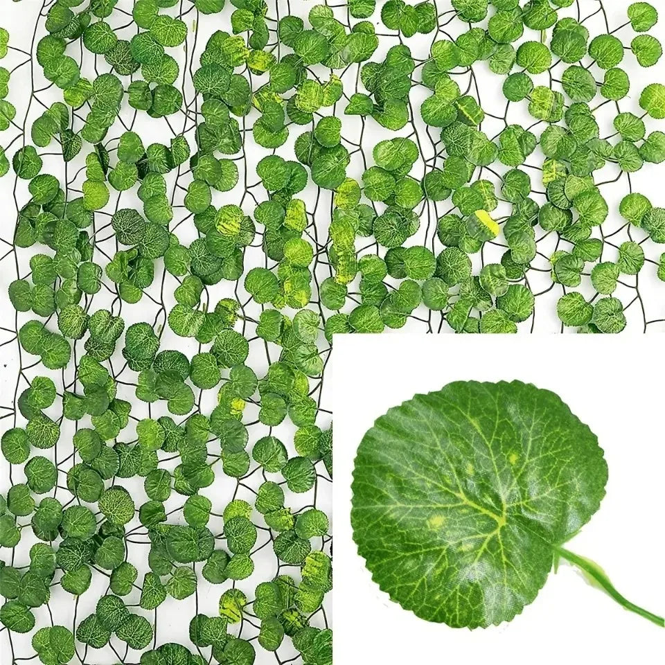 4/10M Artificial Plant Green Ivy Leaf Garland Fake Plant Creeper Hanging Vine Outdoor DIY Garden Wall Wedding Party Home Decor