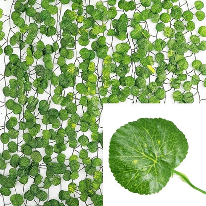4/10M Artificial Plant Green Ivy Leaf Garland Fake Plant Creeper Hanging Vine Outdoor DIY Garden Wall Wedding Party Home Decor