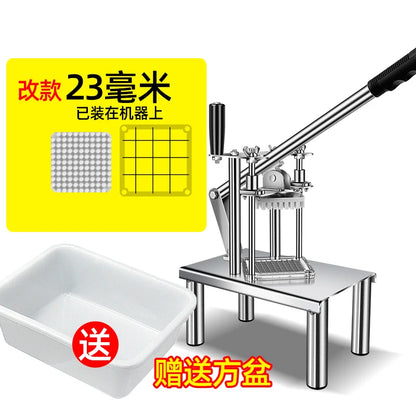 French Fries Cutter Commercial Vegetable Fruit Slicer Dicer With 3 Stainless Steel Blades Potatoes Carrots Cucumbers