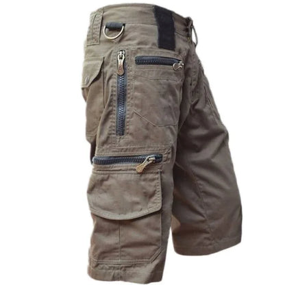 Men's Cotton Casual Cargo Shorts Summer New Loose Straight Oversized Workwear Shorts Multi Pockets Outdoor Short