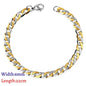 LUXUKISSKIDS Stainless Steel Couple Men/Woman Bracelets Fashion Curb Cuban Link Chains On Hand Rock Bracelet Wrist Jewelry Gifts