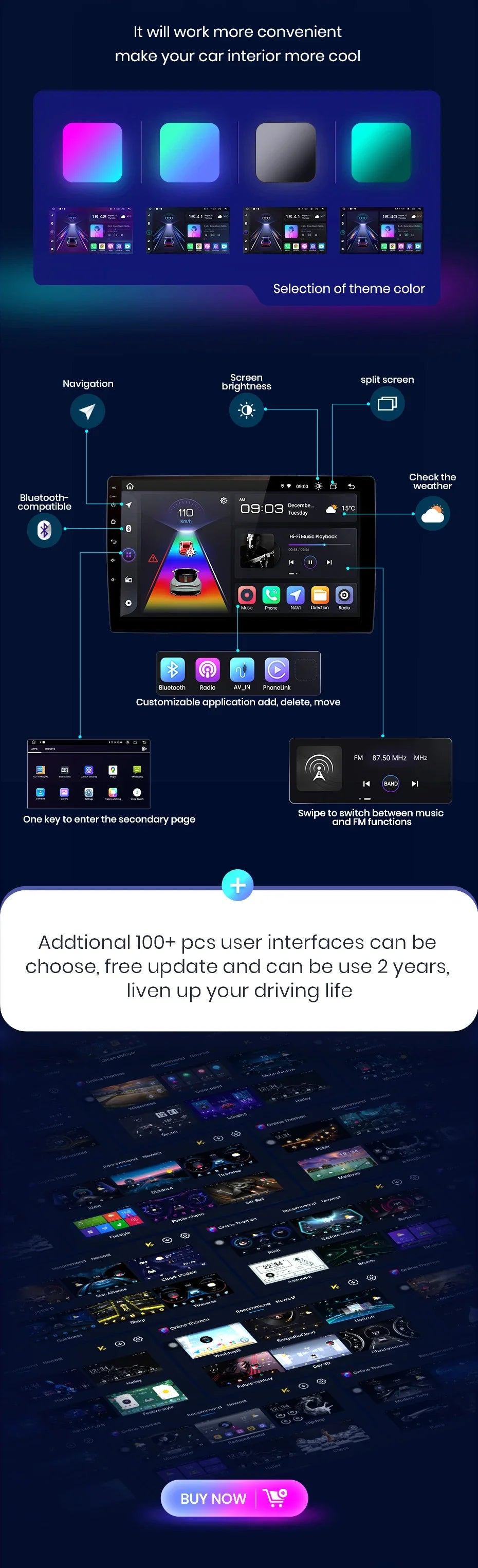 Junsun Wireless CarPlay Android Auto Car Radio for Seat Leon MK2 2005 2006 2007 2008 -2012 2 DIN Multimedia Stereo with Built-in Cooling Fan GPS Navigation SWC Bluetooth FM RDS DSP IPS Screen Car Intelligent Systems 4G WiFi 8