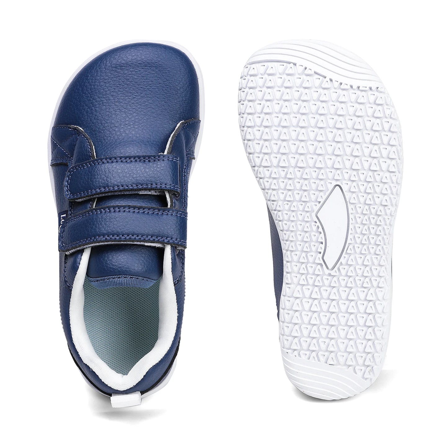 Boys Girls Barefoot Shoes Kids Wide Toe Minimalist Fashion Sneakers Lightweight Hook Loop Artificial Leather Walking Flats