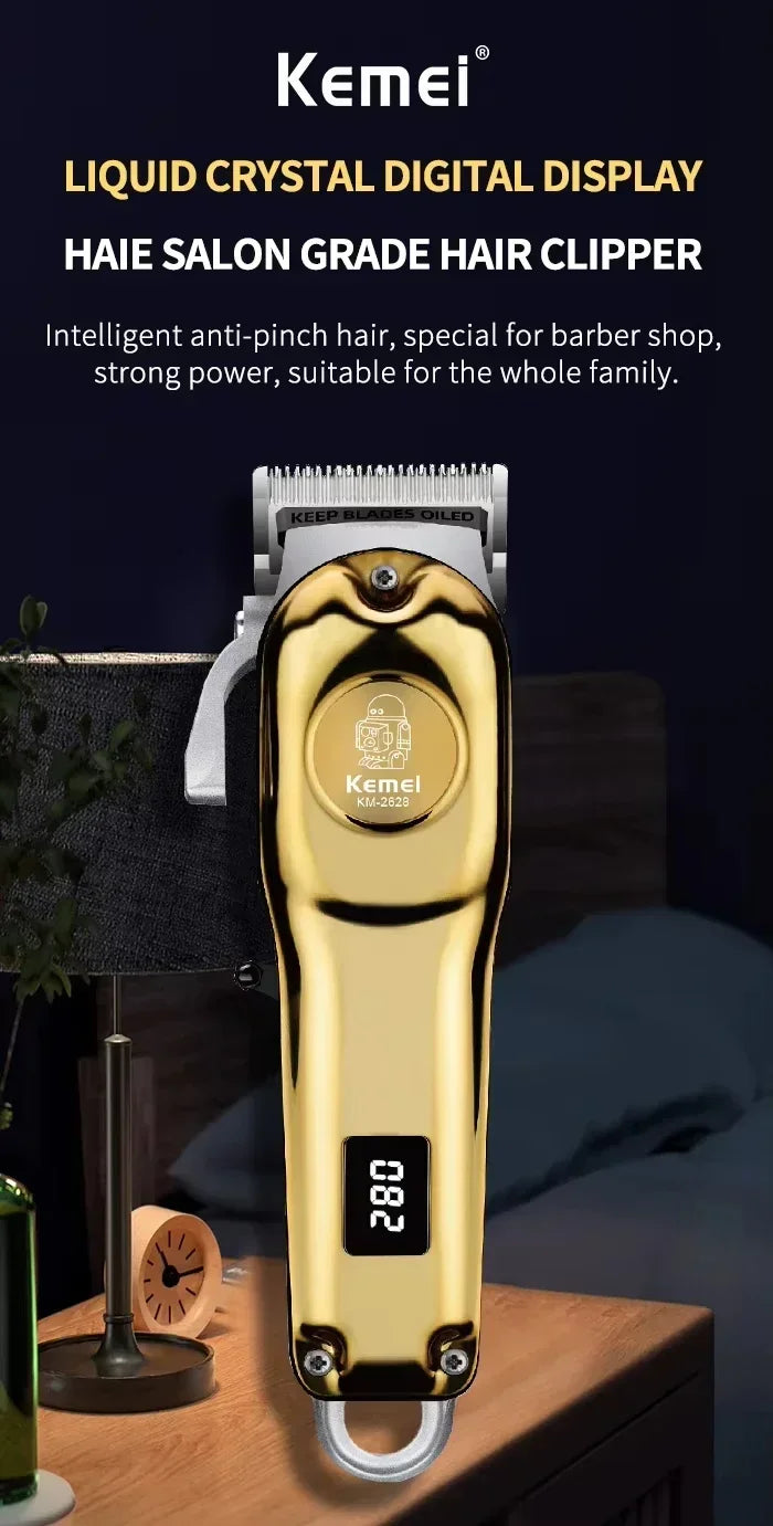 Kemei KM-2628 KM-678 KM-2024 USB Rechargeable Hair Clipper Professional Cordless Men Hair Trimmer Men's Hair Cutting Machine