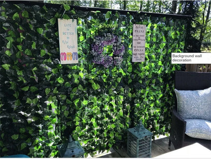 100X300cm Artificial Ivy Fence Plant Grass Wall Panel Faux Green Leaf Hedge Privacy  Screen Outdoor Home Garden Balcony Decor