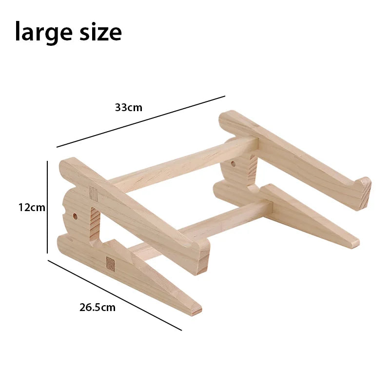 Solid Wood Laptop Stand Removable Vertical Bracket Cooling Base For Macbook Air Pro Accessories Convenient