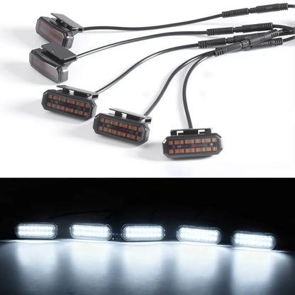 Beusfirts LED Front Grille Light FOR RAM 1500 Accessories Car Daytime Running Light Wheel Eyebrow Lamp For Pickup Offroad 12V