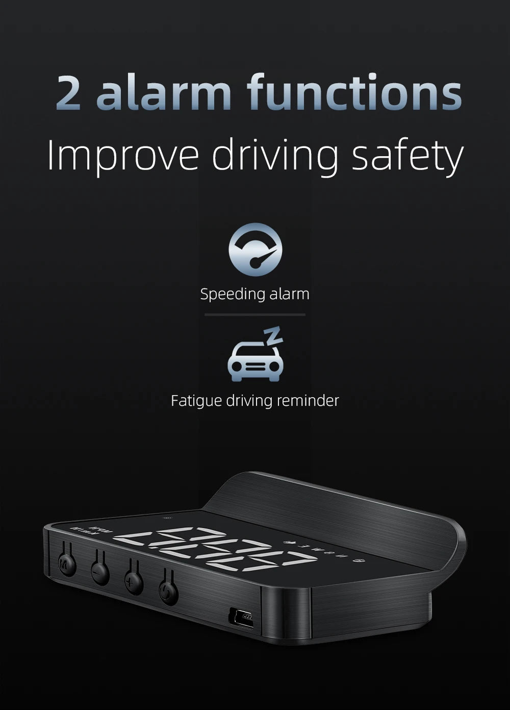 M3 OBD2 HUD / M1 GPS Head Up Display Auto Projection GPS Speedometer Digital Car Accessories Glass Projector Display HUD Alarm