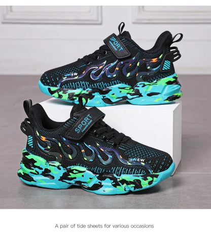 Boys Running Shoes 2022 Design Children Sneakers Mesh Kids Casual Sneakers 7-12 Years Children Sneakers for Boys