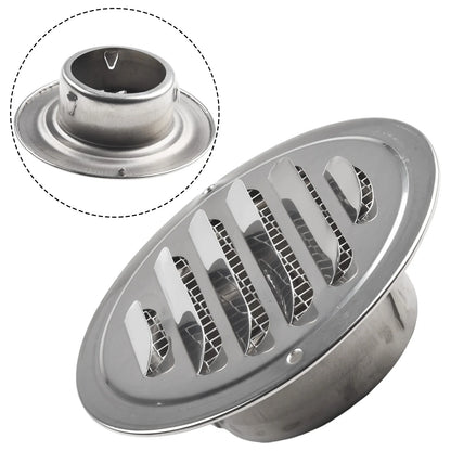 1PCS Circle Air Vent Grill Cover Stainless Steel Silver 70-160mm Round Exterior Wall Duct Ventilation Tool Accessories Home Part